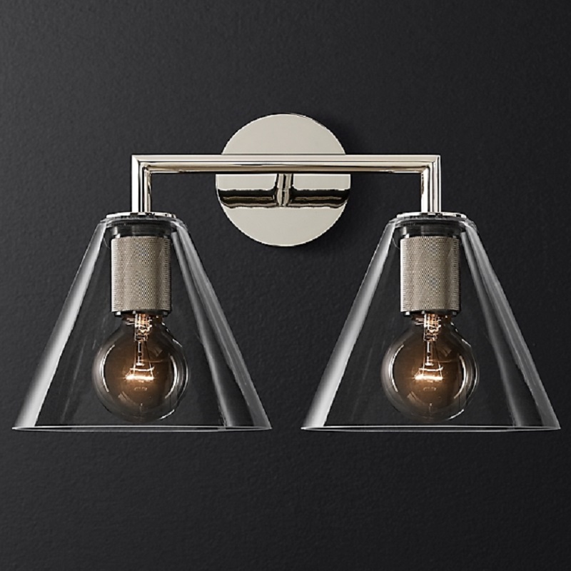 Бра RH Utilitaire Funnel Shade Double Sconce фото 4 Бра RH Utilitaire Funnel Shade Double Sconce фото 4
