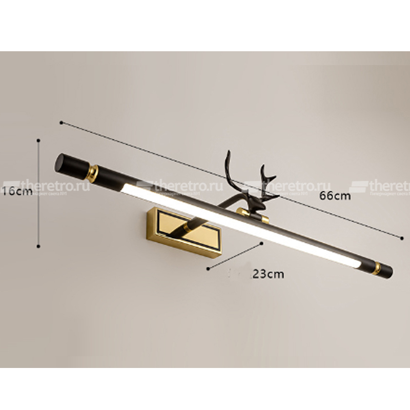 Настенное светодиодное бра с оленем Blum-12 Черный C фото 4 Настенное светодиодное бра с оленем Blum-12 Черный C фото 4