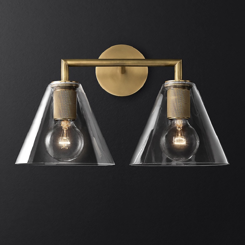 Бра RH Utilitaire Funnel Shade Double Sconce фото 3 Бра RH Utilitaire Funnel Shade Double Sconce фото 3
