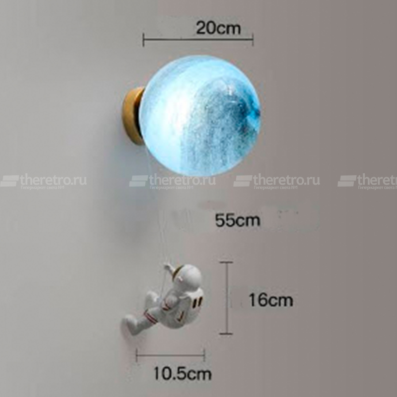 Настенный светодиодный светильник Космонавт-2 фото 15 Настенный светодиодный светильник Космонавт-2 фото 15