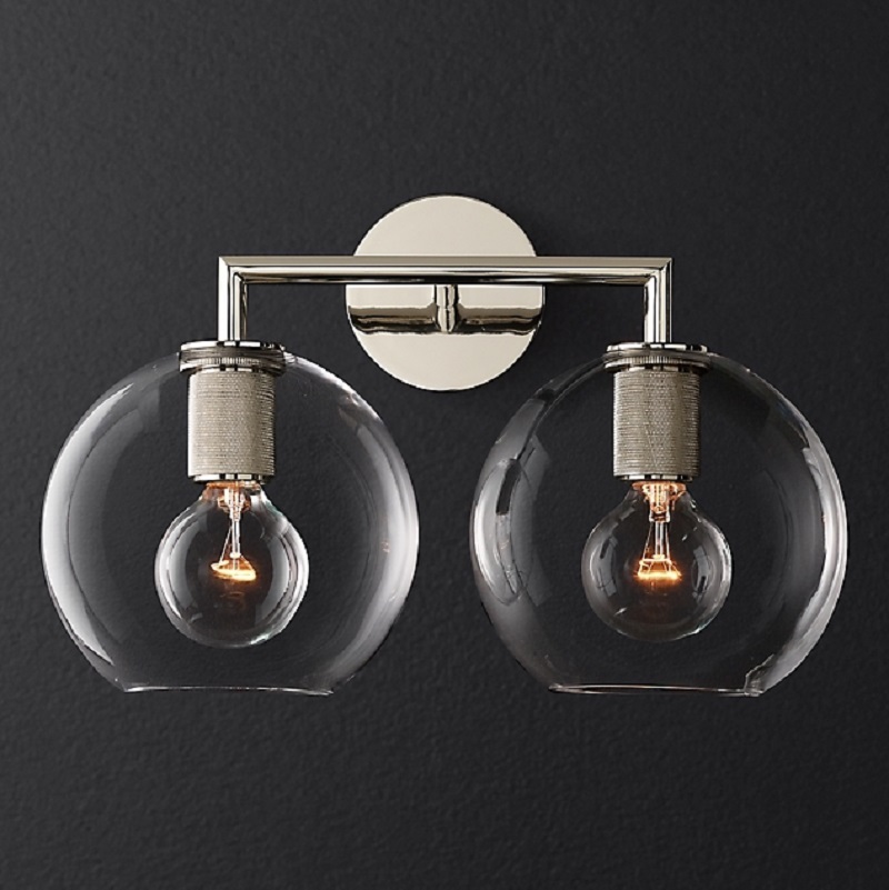 Бра RH Utilitaire Globe Shade Double Sconce фото 4 Бра RH Utilitaire Globe Shade Double Sconce фото 4
