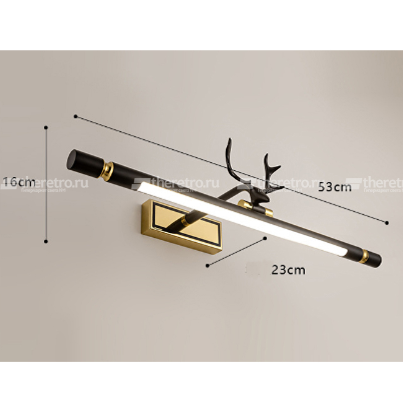 Настенное светодиодное бра с оленем Blum-12 Черный C фото 2 Настенное светодиодное бра с оленем Blum-12 Черный C фото 2