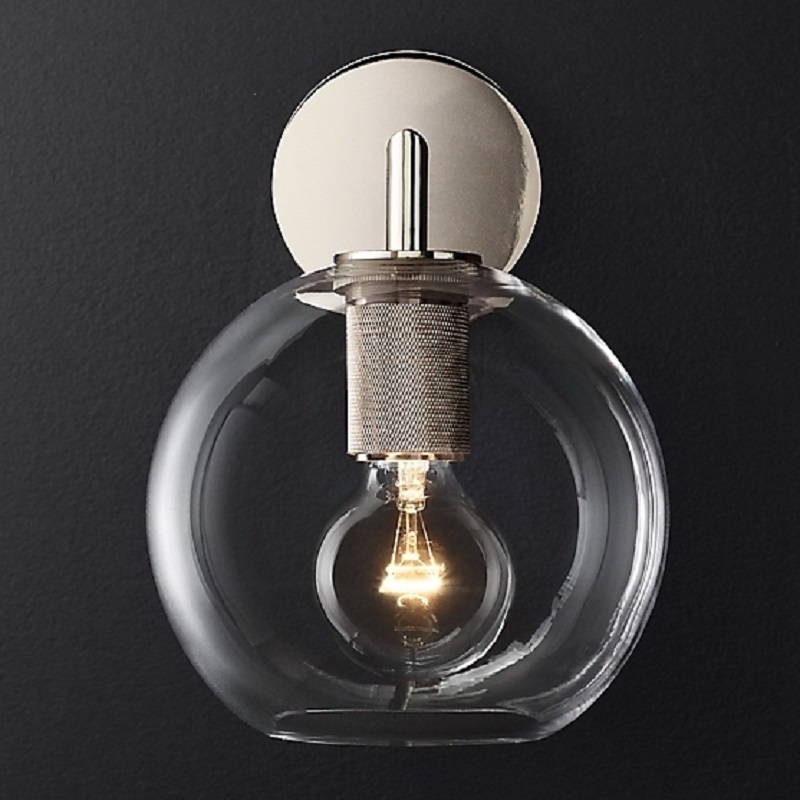 Бра RH Utilitaire Globe Shade Single Sconce Латунь фото 4 Бра RH Utilitaire Globe Shade Single Sconce Латунь фото 4