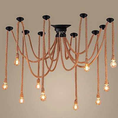 RH Loft Vintage Industrial Retro Spider Chandelier 16 плафонов  фото 7