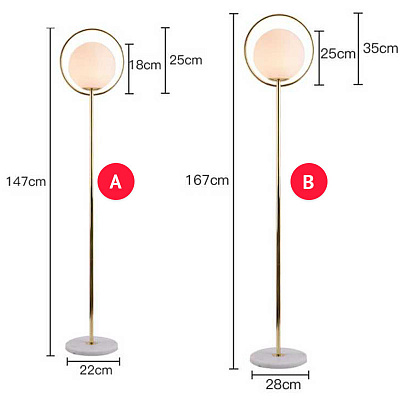 Торшер Gold Globe Floor Черный A фото 3