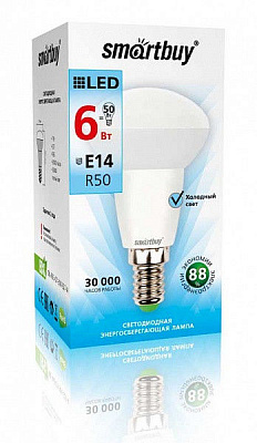 Светодиодная лампа R50, E14 6 Вт Холодный свет фото 4