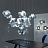 Подвесной светильник в виде кристалла ICE AND FIRE Серебро (Хром)A фото 9