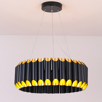 Люстра GALLIANO ROUND SUSPENSION LIGHT by DELIGHTFULL 100 см  Черный фото 3