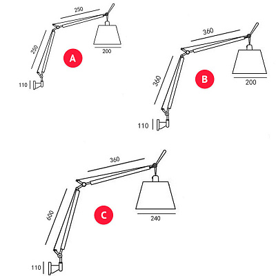 Бра Artemide Tolomeo Mega Wall фото 10