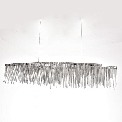 Metall Rain Line Chandelier Серебро (Хром)120 см   фото 3