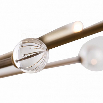 Люстра  Huge Sputnik Chandelier Gold and Black фото 5
