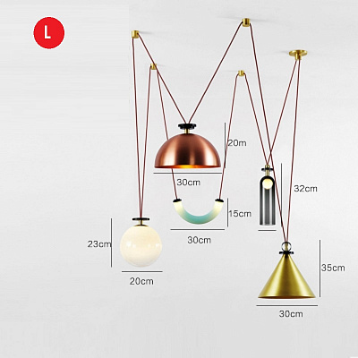 Roll & Hill Shape Up 5-Piece Chandelier V9 фото 14