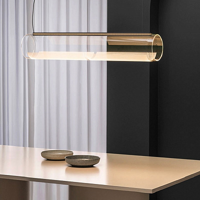 Минималистский подвесной светильник в виде стеклянной трубы GLASSTUBE фото 4
