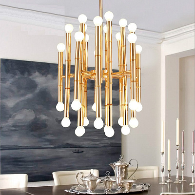Люстра Meurice designed by Jonathan Adler Черный Прямоугольная база фото 11