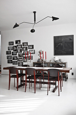 Serge Mouille 6 Arm Ceiling фото 3