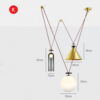 Roll & Hill Shape Up 5-Piece Chandelier V9 фото 13