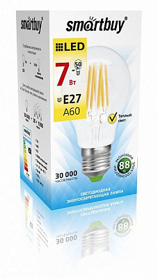 Светодиодная лампа FILLAMENT A60, E27 7Вт Холодный свет фото 3