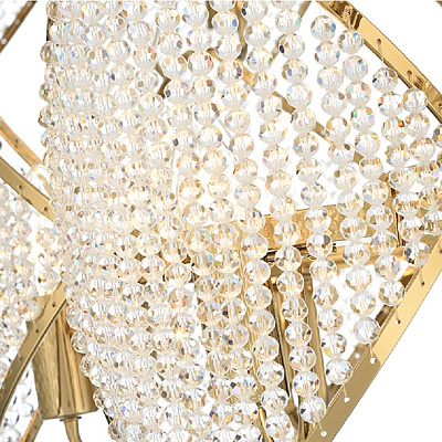 Люстра Ritz Crystall Leaf Chandelier 24 плафонов Золотой фото 11