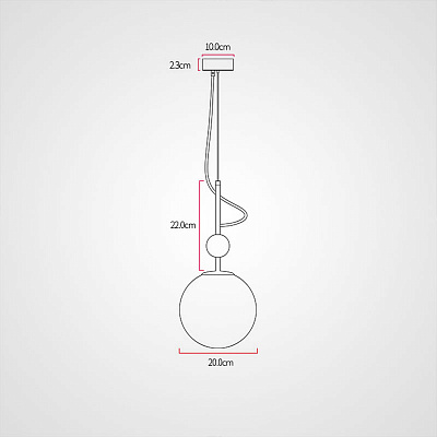 Подвесной светильник в форме шара фото 9