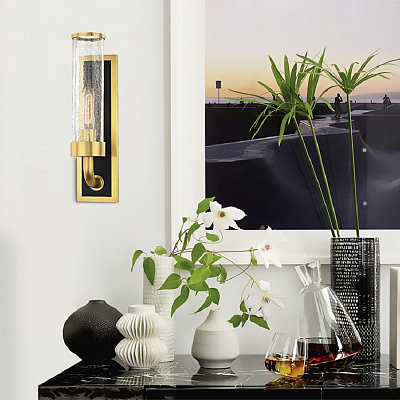 Бра Hudson Valley 1721-AGB Soriano Light Wall Sconce In Aged Brass фото 4