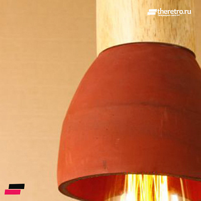 Cement wood lamp Белый фото 3