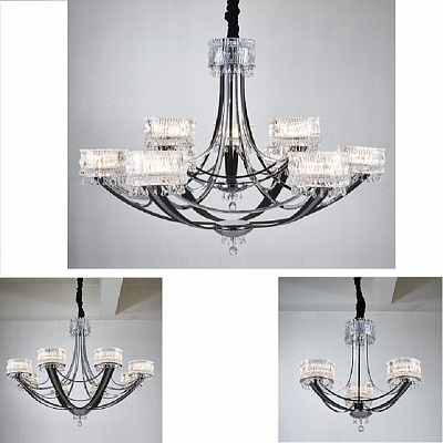 Люстра Ritz Crystall Queen Chandelier 3 плафона Золотой фото 4