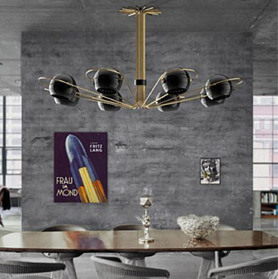 Люстра Neil Pendant Lamp by Delightfull 4 плафона Белый фото 8