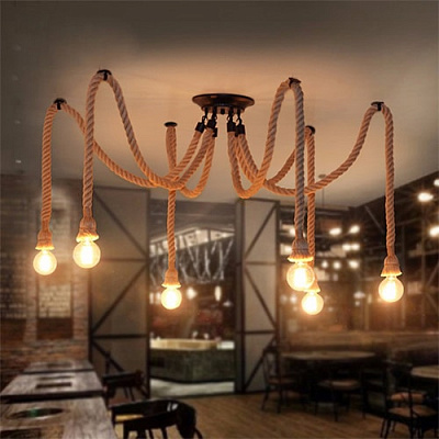 RH Loft Vintage Industrial Retro Spider Chandelier 16 плафонов   фото 1