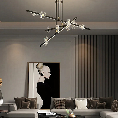 Люстра CAMILIA CH 18 ламп. Цвет Латунь фото 12