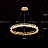 Светодиодная люстра с декором из граненых стеклянных бусин на кольцевом каркасе THERA 80 см   Золотой фото 4