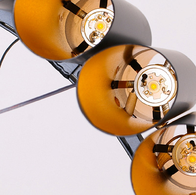 Люстра GALLIANO ROUND SUSPENSION LIGHT by DELIGHTFULL 100 см  Черный фото 6