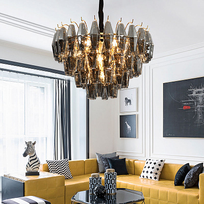 Дизайнерская люстра с цветным стеклом BONFIRE фото 6