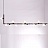 Серия реечных люстр с плафонами из стекла LINDA LONG 13 плафонов Черный B двойной плафон фото 3