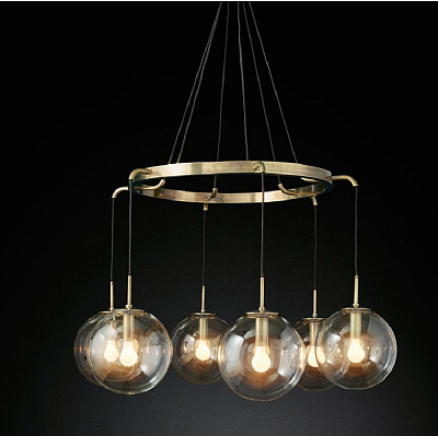 Люстра RH LANGUEDOC Round Chandelier Antique Brass фото 4