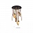 Подвесной светильник с рельефным плафоном и деревянными лианами TUSKET темное дерево 5 ламп фото 5