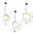 Подвесные светильники со стеклянными круглыми плафонами в кольцевом каркасе EXIST фото 3