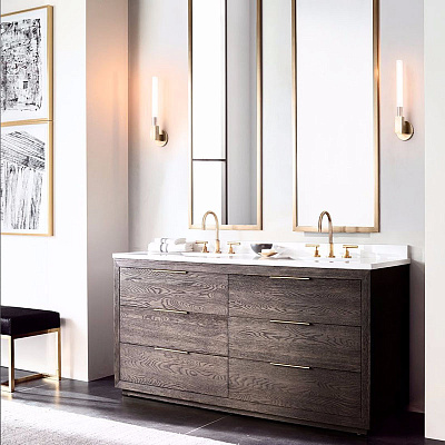 Бра RH CANELLE wall lamp SINGLE Sconces Латунь фото 6