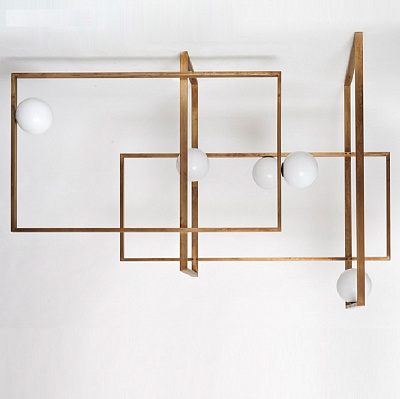 Люстра Mondrian Glass Venicem Ceiling Lamp Черный фото 5