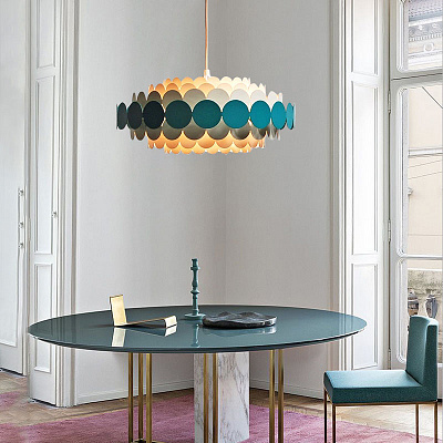 Люстра Doria Leuchten hanging lamp 50 см   Черный фото 23