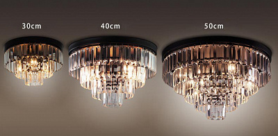 1920s Top Odeon Glass Fringe Chandelier 30 см   фото 3