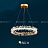 Светодиодная люстра с декором из граненых стеклянных бусин на кольцевом каркасе THERA 80 см   Золотой фото 3