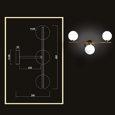 Бра Wall Lamp Bubble Chandelier фото 13